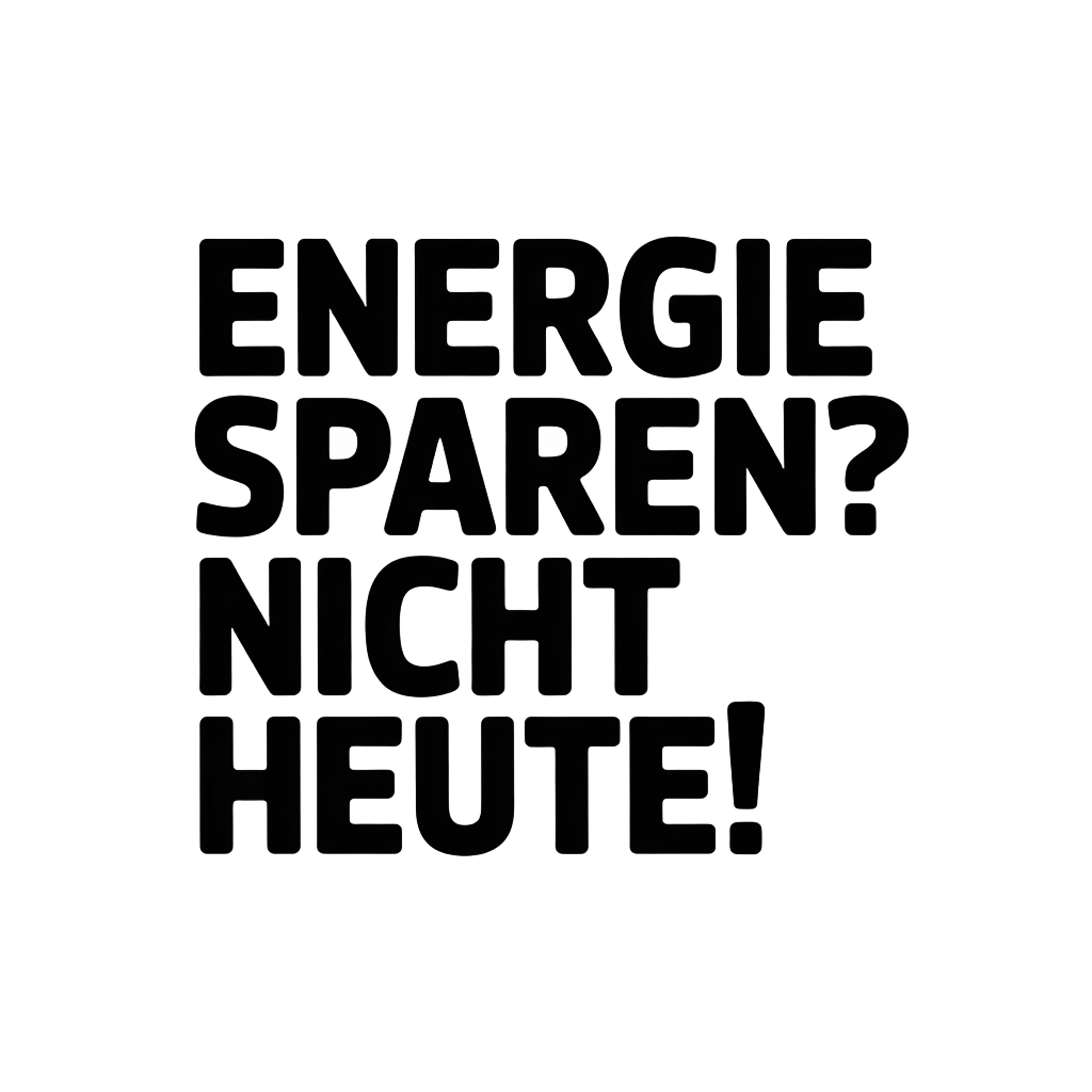 Energie sparen? Nicht heute!