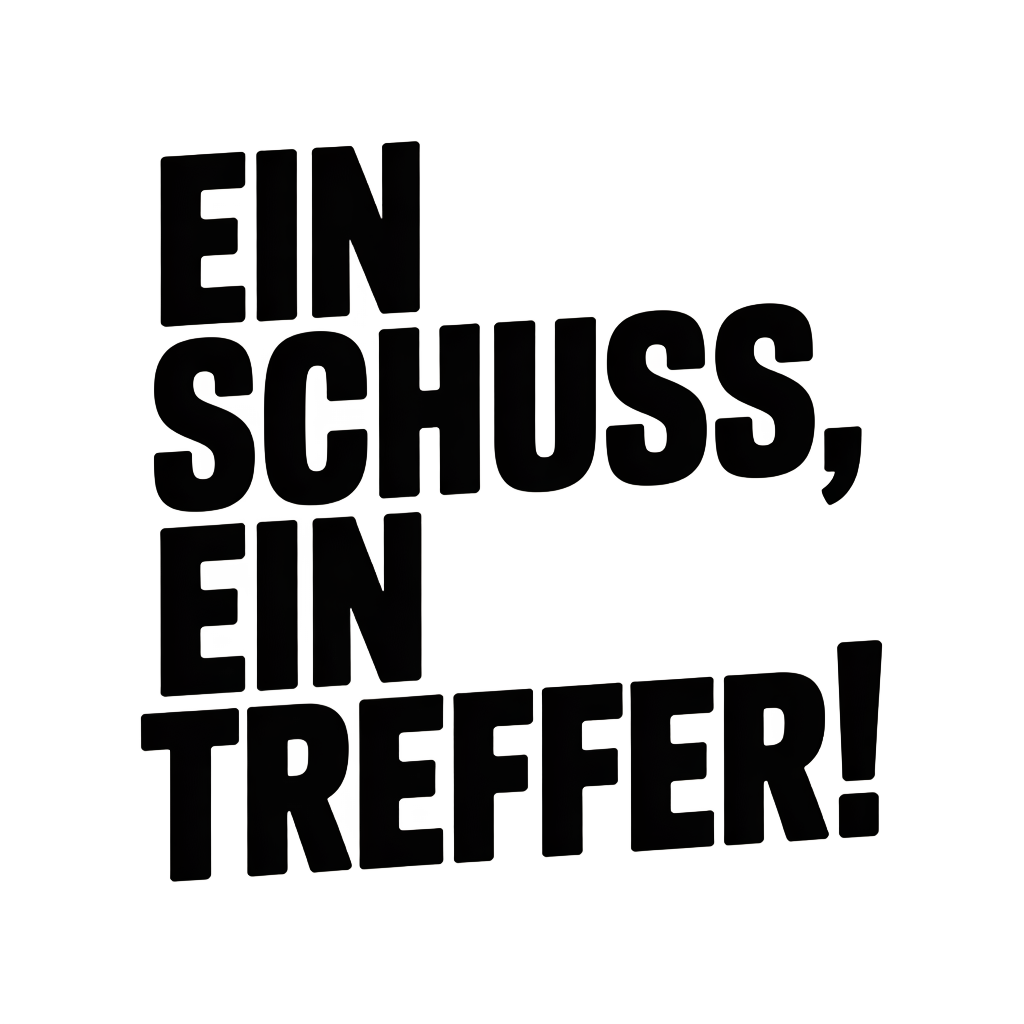 Ein Schuss, ein Treffer!