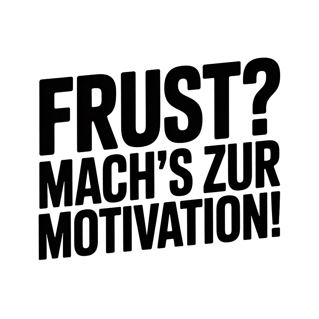 Frust? Mach's zur Motivation!