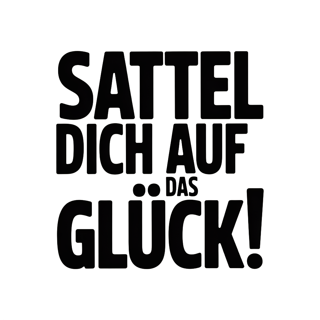 Sattel dich auf das Glück!