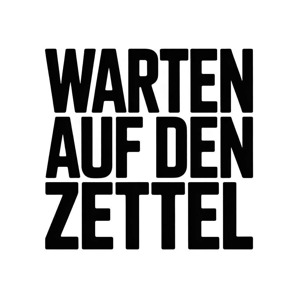 Warten auf den Zettel