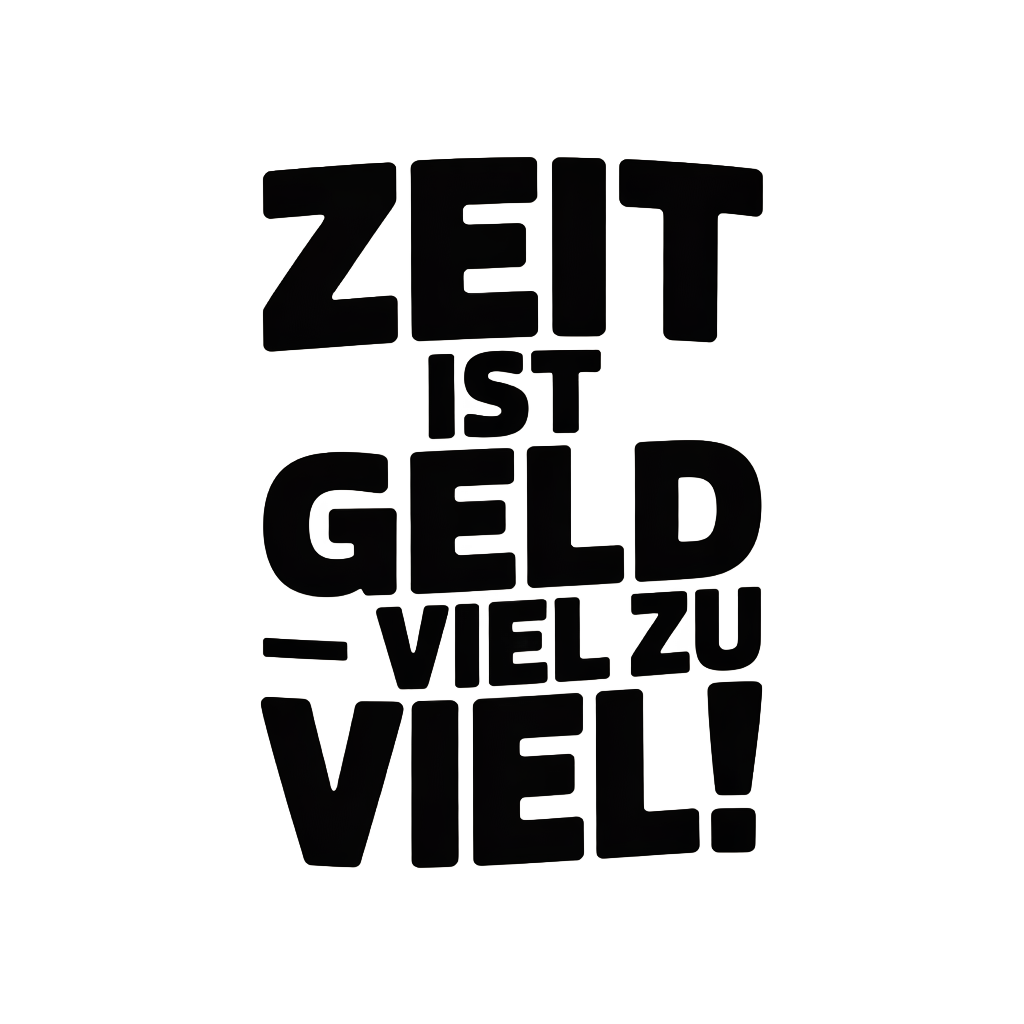 Zeit ist Geld – viel zu viel!