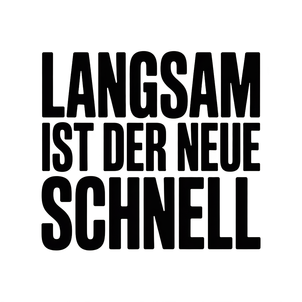 Langsam ist der neue Schnell