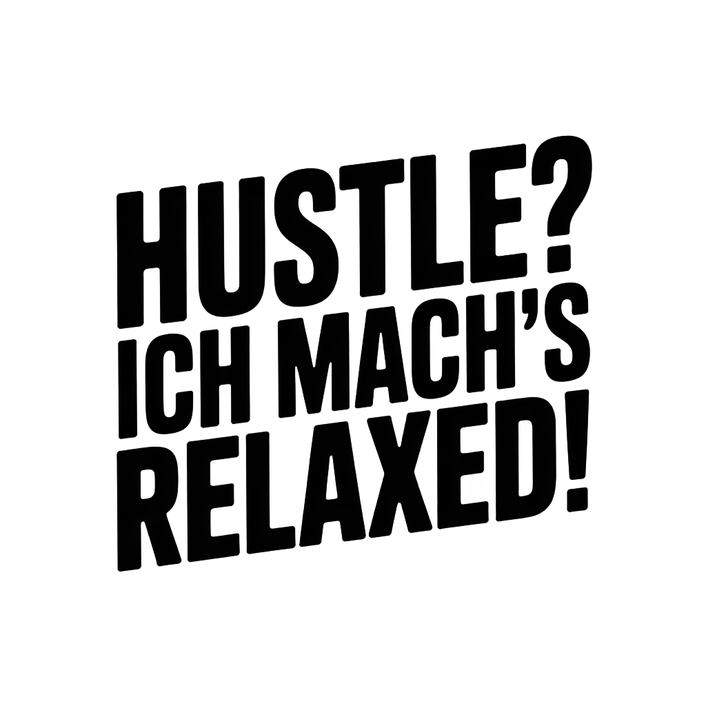 Hustle? Ich mach's relaxed!