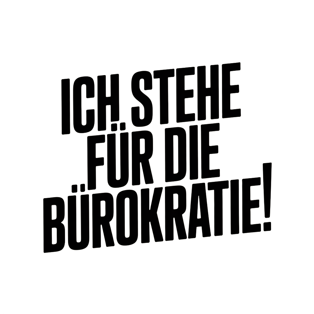 Ich stehe für die Bürokratie!