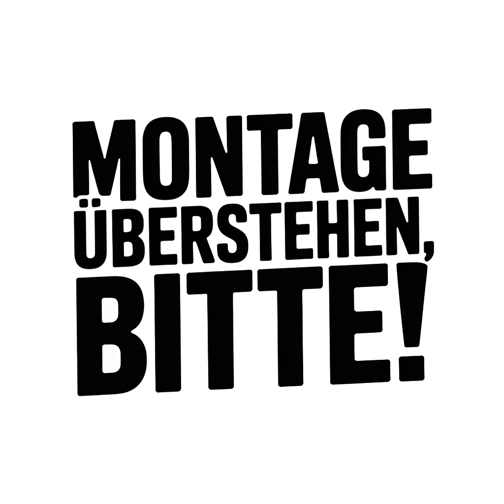 Montage überstehen, bitte!