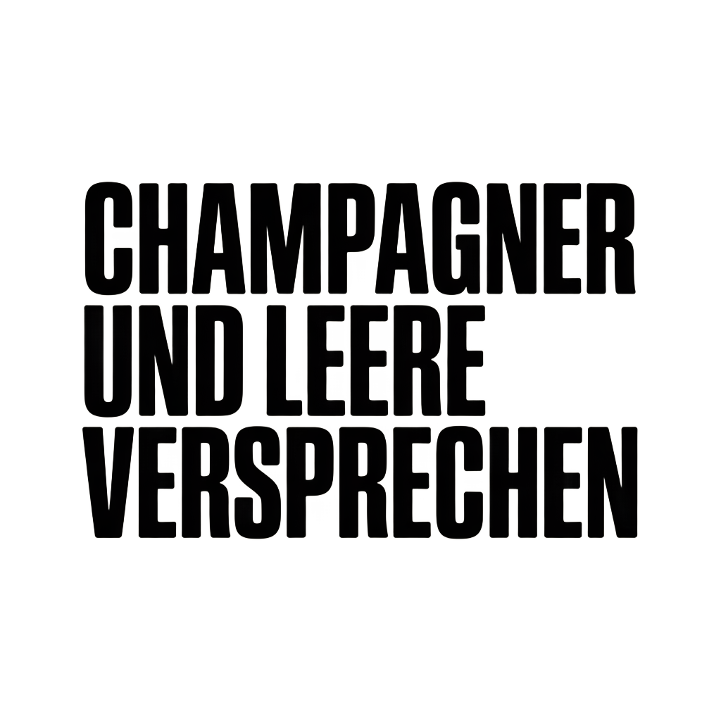 Champagner und leere Versprechen