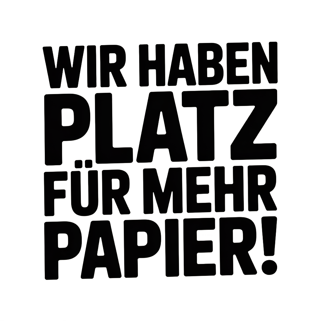 Wir haben Platz für mehr Papier!