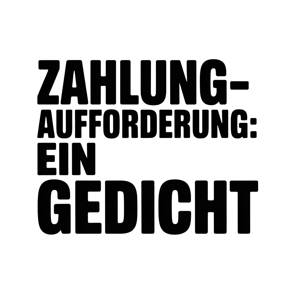 Zahlungsaufforderung: Ein Gedicht