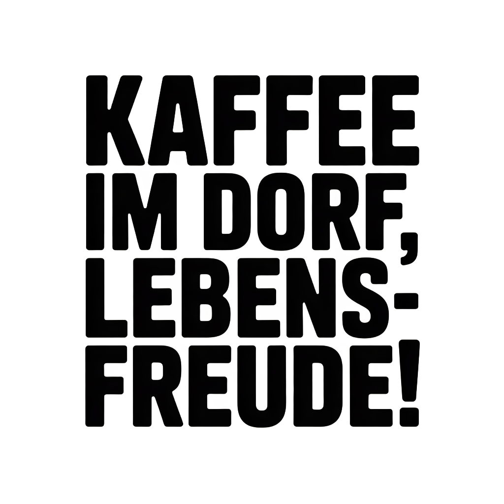 Kaffee im Dorf, Lebensfreude!