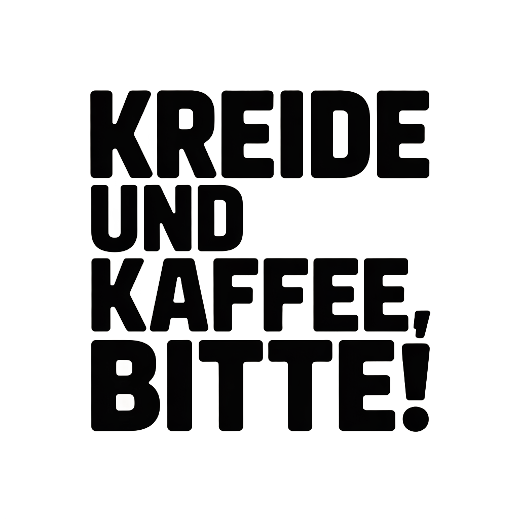 Kreide und Kaffee, bitte!