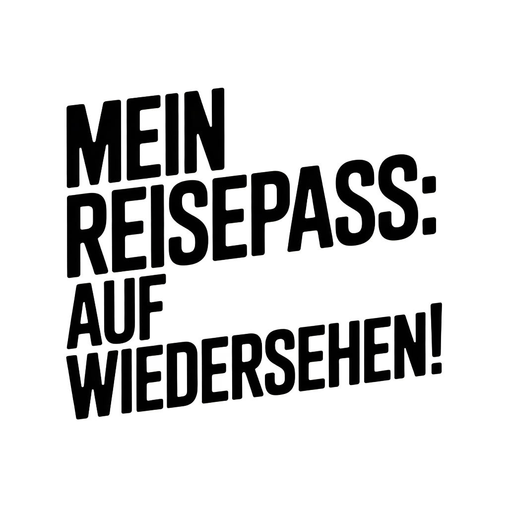 Mein Reisepass: Auf Wiedersehen!